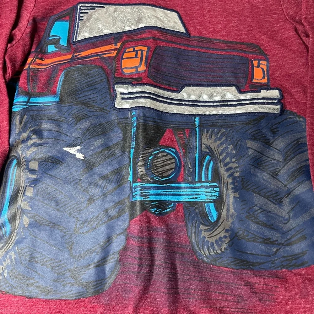 Carter’s Boys Red Monster Truck Kids Shirt size 7